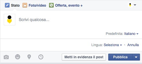 Post multilingua su Facebook: seleziona la lingua