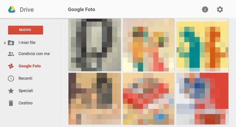 Usare Google Foto in Google Drive